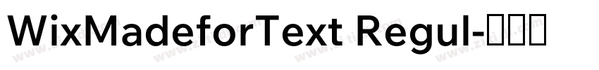 WixMadeforText Regul字体转换